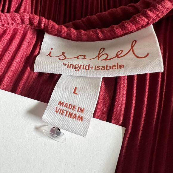 Ingrid Maternity Short Sleeve Plisse Maternity and Beyond Shirts - Large - NWT - Picture 2 of 7